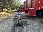 Picture Title - Painted our street number on the switch stand next to the caboose. 